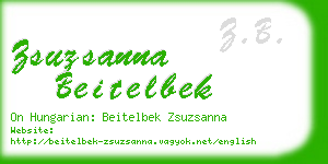 zsuzsanna beitelbek business card